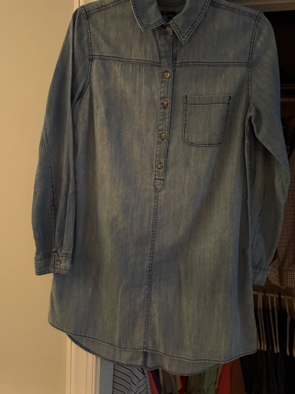 EXCELLENT condition light Wash Denim Tunic shirt Dress
